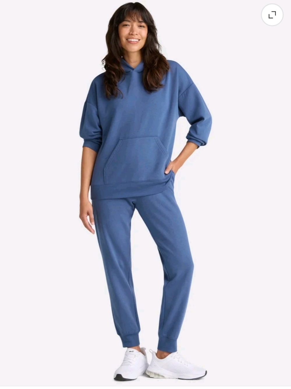 Athletic Works Women's Blue Hoodie And Jogger Pants - Cozy Everyday Sweatpants
